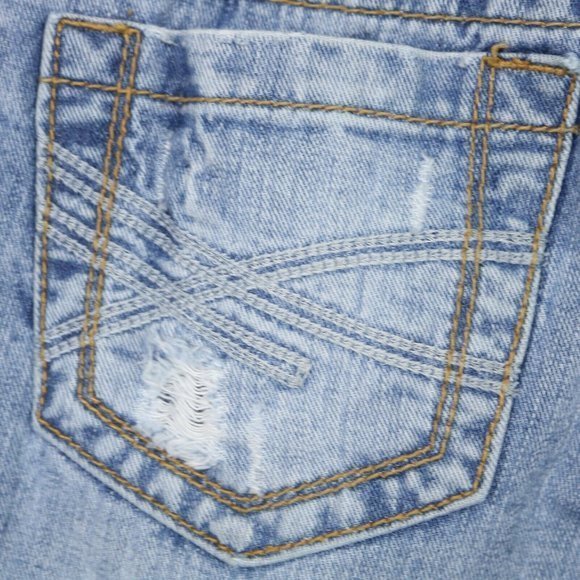 Aeropostale Hailey Skinny Flare Jeans Destroyed Size 3 4 Short - Picture 8 of 12